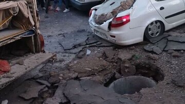 مصدومیت دلخراش ۴ شهروند درپی انفجار وحشتناک چاه فاضلاب در تبریز + فیلم