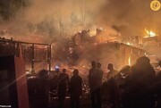 فیلم دیده نشده از آتش سوزی خانه‌های چوبی امام‌زاده ابراهیم شفت