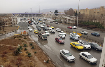 ترافیک نسبتا شدید در آزادراه قزوین - کرج