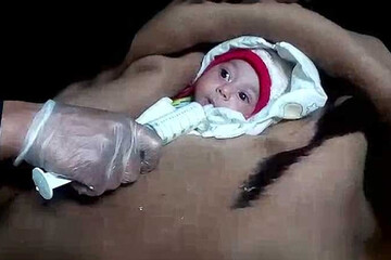 نجات معجزه آسای یک نوزاد در تصادف دلخراش + فیلم