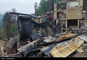 عکسی ناراحت کننده از روستای ‌امامزاده ابراهیم یک هفته پس از آتش‌سوزی