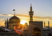 سوراخ شدن سقف دارالقران حرم در سیل امروز مشهد + فیلم