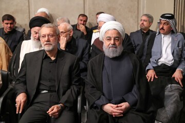 صدا وسیما تصویر حسن روحانی در مراسم امروز بیت رهبری را سانسور کرد