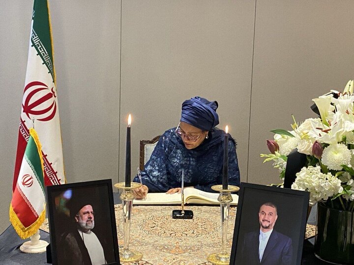 ادای احترام قائم مقام دبیرکل سازمان ملل به رئیس جمهور شهید آیت الله رئیسی + فیلم