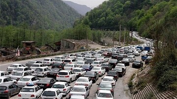 ترافیک شدید در جاده های شمال کشور
