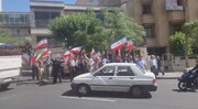 طرفداران محمود احمدی‌نژاد در اطراف وزارت کشور غوغا به پا کردند! + شعار عجیب / فیلم