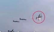 لحظه هولناک برخورد دو هواپیما در هنگام نمایش هوایی