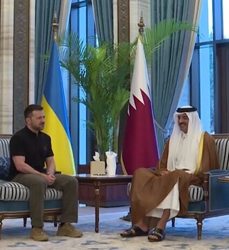دیدار زلنسکی با  امیر قطر