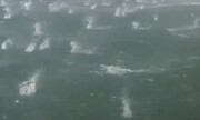 ویدیو تماشایی از بارش تگرگ در دریا