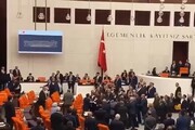 کتک کاری شدید در مجلس ترکیه + فیلم