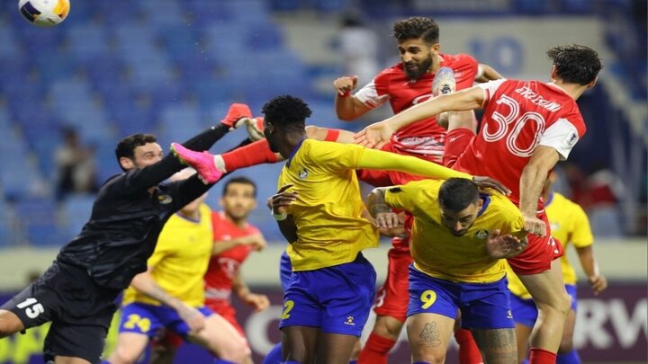 لحظه به ثمر رسیدن گل پرسپولیس به الغرافه از نمای تماشاگران + فیلم