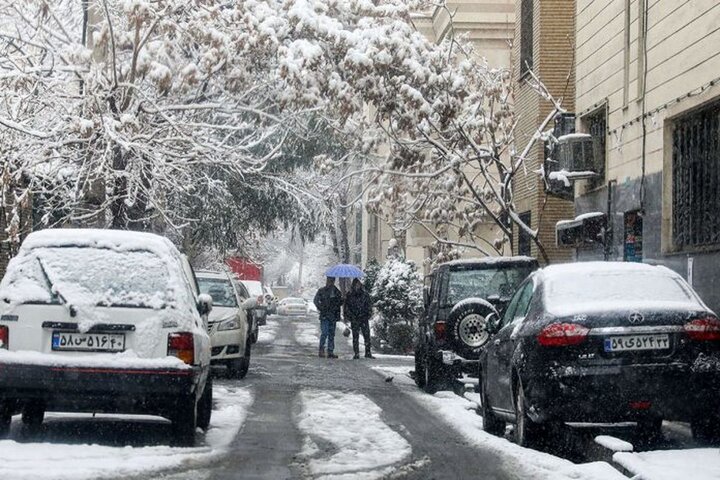 پیش بینی بارش برف در تهران