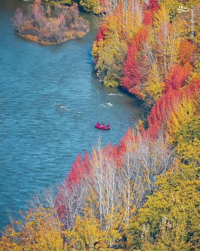 طبیعت تماشایی رودخانه زاینده‌رود در فصل پاییز + عکس