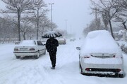 ویدئو تماشایی از بارش برف و کولاک در اراک