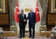 دیدار وزیر خارجه دولت انتقالی سوریه با اردوغان