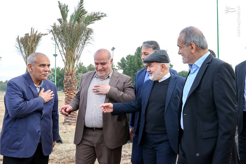 حضور پزشکیان در ساحل رودخانه کارون + تصاویر