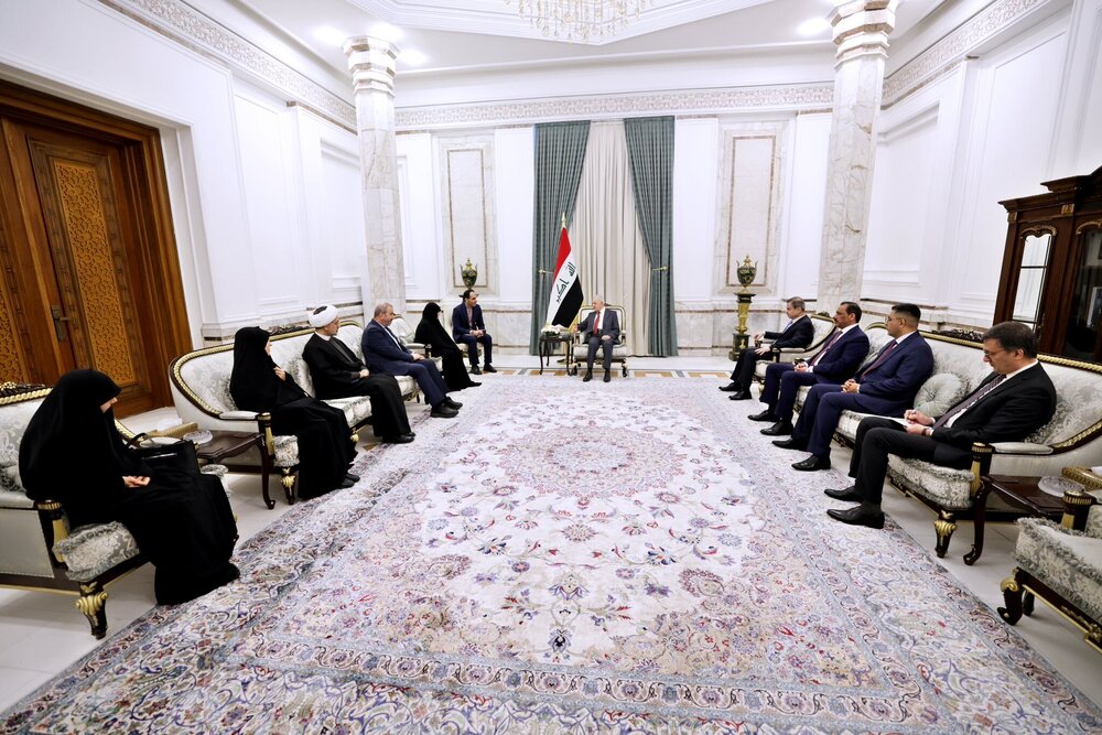 ملاقات همسر شهید رییسی با رئیس جمهور عراق + عکس