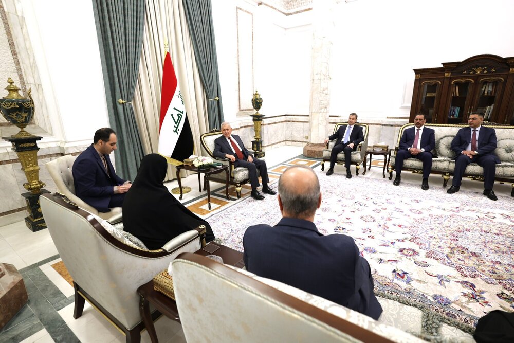 ملاقات همسر شهید رییسی با رئیس جمهور عراق + عکس