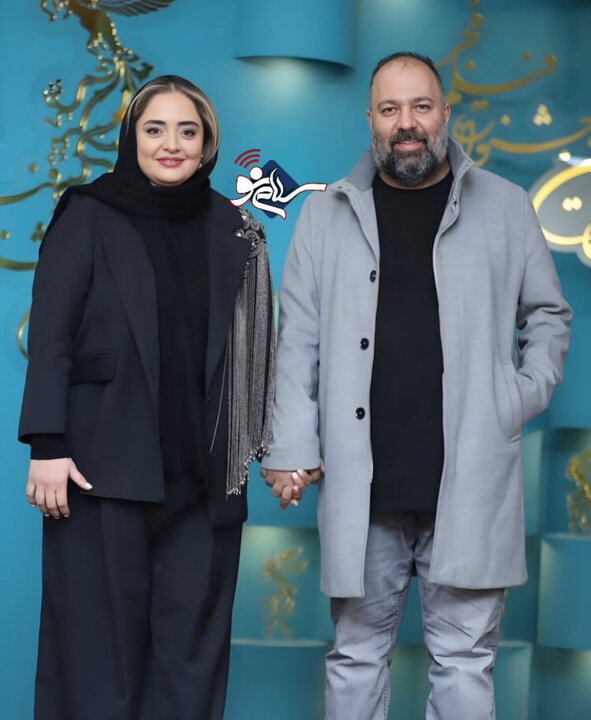 قربون صدقه رفتن عاشقانه علی اوجی و نرگس محمدی در جشنواره فیلم فجر + فیلم