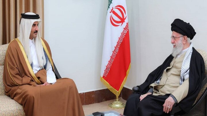 امیر قطر با رهبر انقلاب دیدار کرد امیر قطر با رهبر انقلاب دیدار کرد