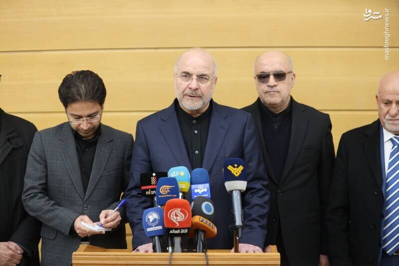 ورود محمد باقر قالیباف رییس مجلس ایران به بیروت + عکس