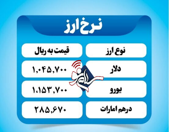 یورو چند؟ + قیمت دلار و ارز امروز دوشنبه ۱۸ فروردین ۱۴۰۳
