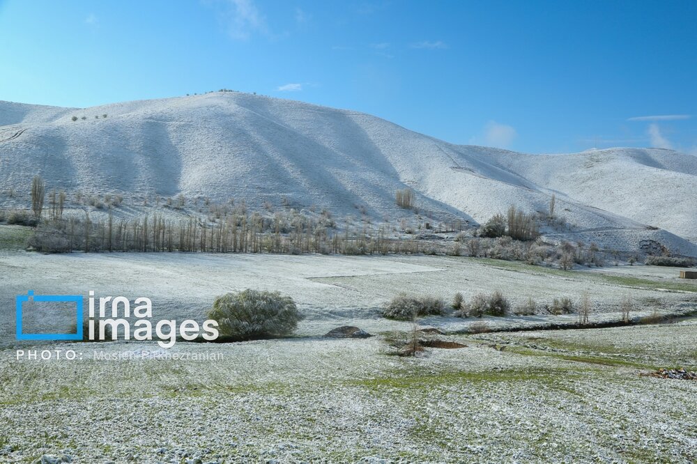 بارش برف عجیب بهاری در کردستان + گزارش تصویری