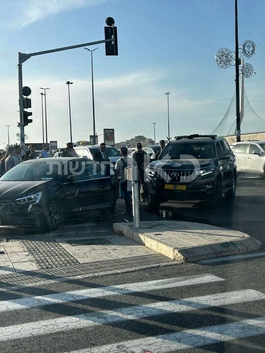 تصادف بنیامین نتانیاهو + عکس