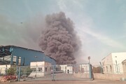 وسعت گودال در نقطهٔ کانونی انفجار در بندر شهید رجایی + فیلم
