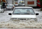 آب گرفتگی شدید خیابان‌ها در تبریز + فیلم