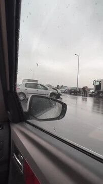 لحظه هولناک تصادف ۲۰۶ هنگام تماشای یک تصادف دیگر + فیلم