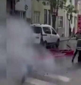 تصاویر دلخراش از لحظه زیر آوار ماندن آتش‌نشانان + فیلم