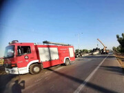مرگ دلخراش راننده تریلی سوخت در محور اندیمشک پس از واژگونی