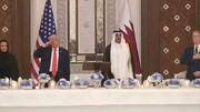 حضور ترامپ در قصر لاکچری امیر قطر / فیلم