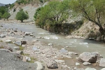 عکسی تلخ از خشک شدن رودخانه جاجرود