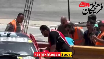 فیلم عجیب و جگرسوز از لحظات قبل از حادثه پیست اتومبیلرانی ورزشگاه آزادی