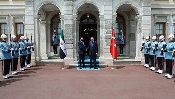 دیدار جولانی با اردوغان در سفر به ترکیه