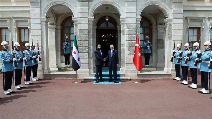 دیدار جولانی با اردوغان در سفر به ترکیه