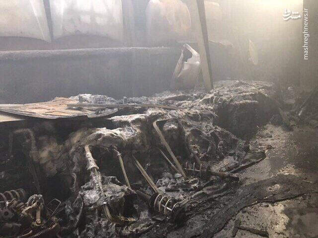 آتش سوزی وحشتناک در انبار لوازم یدکی خودرو در جاده قدیم کرج + تصاویر