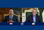 پزشکیان در گفتگو با السیسی بر تقویت روابط ایران با مصر تاکید کرد