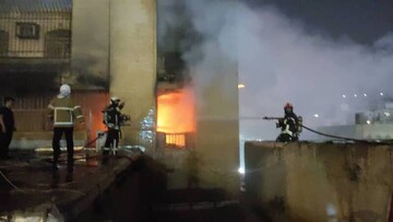 ویدئو هولناک از لحظه وقوع آتش‌سوزی در بازار بندرعباس