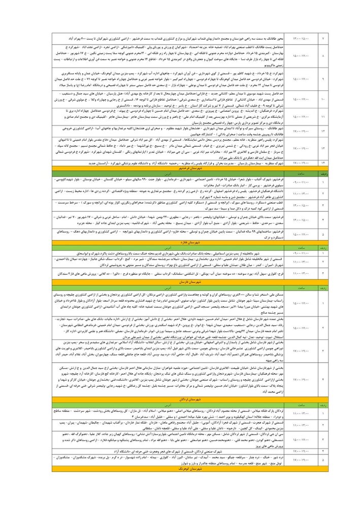 برنامه قطعی برق چهارمحال و بختیاری چهارشنبه ۲۱ خرداد + جدول