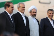 استقبال دختربچه ایلامی از پزشکیان با شعر کردی / فیلم