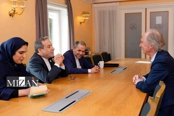 دیدار وزیر امور خارجه ایران با فرستاده ویژه سازمان ملل در امور سوریه + عکس