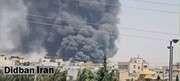 حمله هولناک اسرائیل به مجتمع  صنایع الکترونیک در شیراز / دود سیاه در آسمان شیراز + فیلم