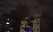 لحظه برخورد موشک ایرانی با سرزمین‌های اشغالی + ویدئو