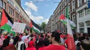 راهپیمایی عظیم هلندی‌ها در حمایت از ایران / فیلم