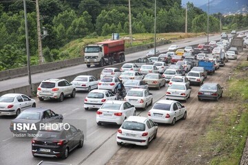 ترافیک شدید در جاده های خروجی مازندران + جزییات