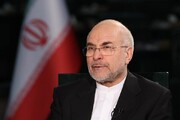 قالیباف در مراسم تشییع شهدای حمله اسرائیل + فیلم