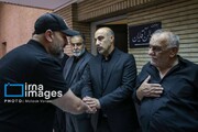 هنرمندان در مراسم ترحیم برادرزاده شهید محسن تنابنده / از بهرام افشاری تا سام درخشانی
